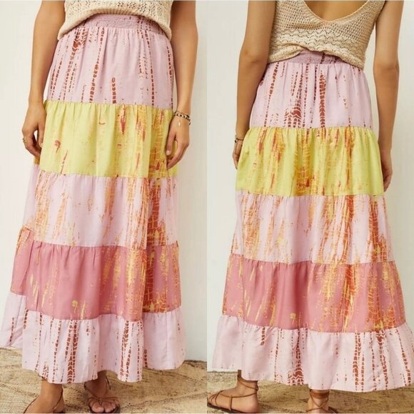 Anthropologie Dresses & Skirts - 🆕 Anthropologie Kavita Bhartia Tiered Tie Dye Maxi Skirt